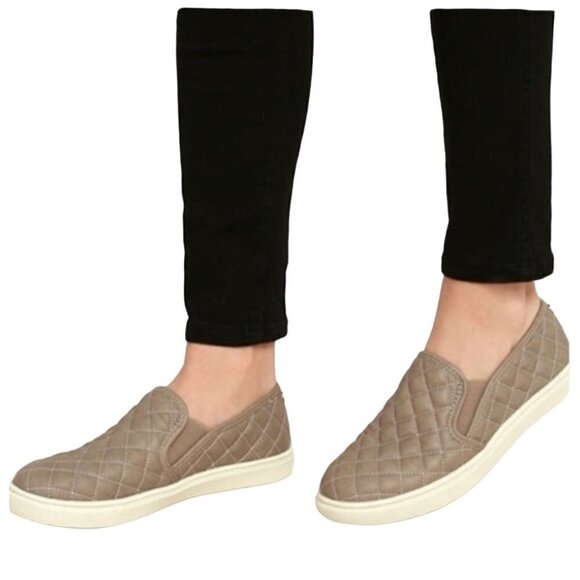 Steve Madden Zaander Slip-on Sneaker Taupe Grey Womens Size 8.5 - Picture 1 of 8